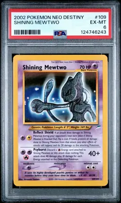 2002 POKEMON NEO DESTINY #109 SHINING MEWTWO PSA 6 - Image 1