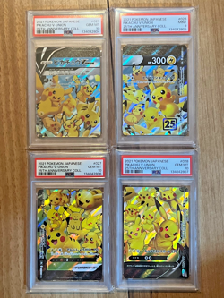 PSA 10 9 Sequential Set Pokemon Japanese Pikachu V-UNION 25th Anniversary RRR - Image 1