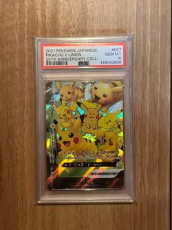 PSA 10 9 Sequential Set Pokemon Japanese Pikachu V-UNION 25th Anniversary RRR - Image 4
