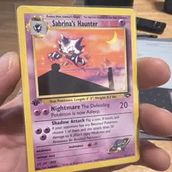 TcG Pokemon Gym Challenge Sabrina's Haunter 1st Edition #55/132 Uncommon LP/NM - Image 3