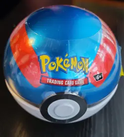Pokemon TCG Pokeball Tin Great Ball (B25) 3 Booster Packs + 2 Sticker Sheets NEW - Image 1