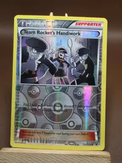 HP Team Rocket's Handiwork 112/124 Fates Collide Reverse Holo Pokemon - Image 1