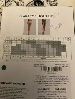 Ann Summers - PLAIN TOP HOLD UP - Stocking Sizes XLARGE - 20-22 -New Box - Image 4