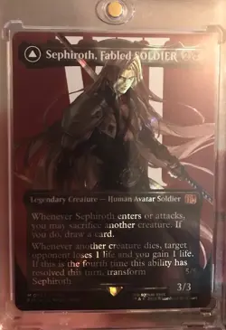 MTG Sephiroth, Fabled SOLDIER (Borderless) (Surge Foil) Final Fantasy Foil Nm - Image 1