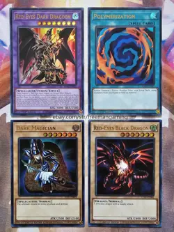 Yugioh SET Red-Eyes Dark Dragoon Set 4 card Black Dragon Magicia **HOT** + Bonus - Image 1