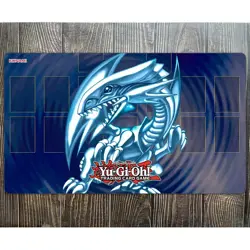 YuGiOh! Play mat Clasic Blue-Eyes White Dragon TCG OCG Card Game Mat Kaiba - Image 1