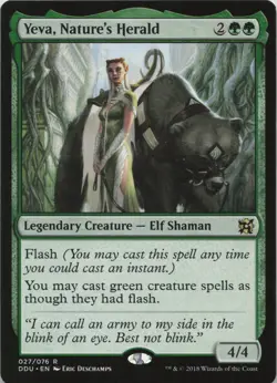 Yeva, Nature's Herald R Duel Decks: Elves vs. Inventors 27 - LP MTG - Image 1