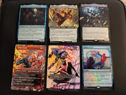 Magic The Gathering Spider-Man Lot Of 6 Rares, Mythics, Foils Spider punk + More - Image 1