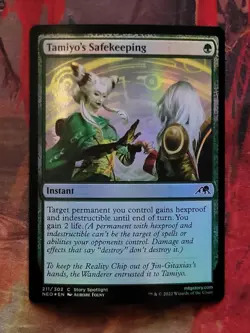 MTG Card: Tamiyo's Safekeeping (Kamigawa: Neon Dynasty) FOIL - Image 1