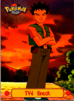 Pokemon Topps TV4 Brock TV Episode Blue Logo - Image 1
