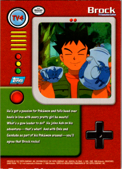 Pokemon Topps TV4 Brock TV Episode Blue Logo - Image 2