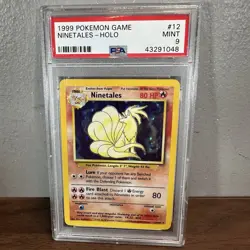 Pokemon TCG Ninetales Base Set 12/102 Unlimited Holo Rare PSA 9 Mint - Image 1
