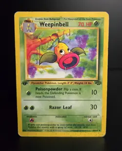 Pokemon TCG - WEEPINBELL - 1ST EDITION - 48/64 - JUNGLE (1999) - WOTC - HP - Image 1