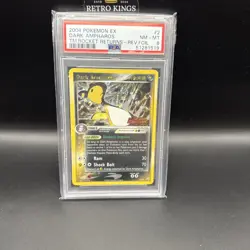 2004 POKEMON EX TEAM ROCKET RETURNS #2/109 DARK AMPHAROS HOLO PSA 8 - Image 5