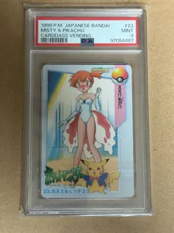 Pokemon - Misty & Pikachu - Japanese - BANDAI - Carddass Vending - 1998 - Image 1