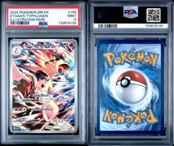 2025 POKEMON DRI EN-DESTINED RIVALS ILLUSTRATION RARE ETHAN'S TYPHLOSION PSA 9 - Image 3