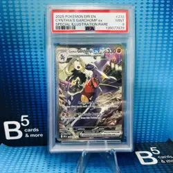 2025 POKEMON DRI EN-DESTINED RIVALS #232 CYNTHIA'S GARCHOMP EX SIR PSA 9 - Image 1