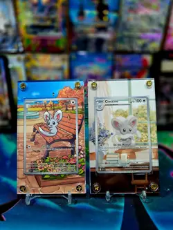 x2 Pokemon Minccino Cinccino 152 153/086 IR Black Bolt Extended Art Case - Image 4