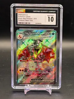 CGC 10 GEM MINT Charizard ex Black Star Promo 2024 Holo Pokemon SVP 074 - Image 1