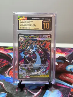 POKEMON CGC 10 PRISTINE MEGA CHARIZARD X EX UPC 023 BLACK STAR PROMO - Image 1