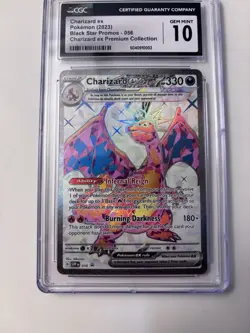 CGC 10 GEM MINT Charizard EX 056 Black Star Promo Full Art Pokemon Premium - Image 1