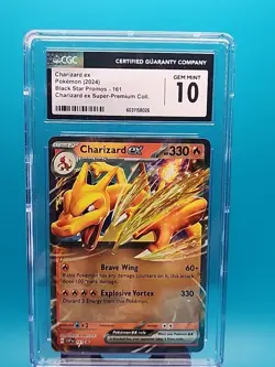 2024 POKEMON SVP EN-SV BLACK STAR PROMO #161 CHARIZARD EX CGC 10 GEM MINT - Image 1