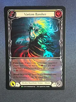 FAB LGS158 Vantom Banshee FOIL Promo Shadow Runeblade Action Flesh & Blood TCG - Image 1