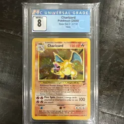 Charizard 04/130 Base Set 2 Holo Rare Pokemon Card - Unlimited - CGC 8 - Image 1