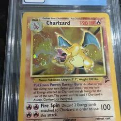 Charizard 04/130 Base Set 2 Holo Rare Pokemon Card - Unlimited - CGC 8 - Image 2