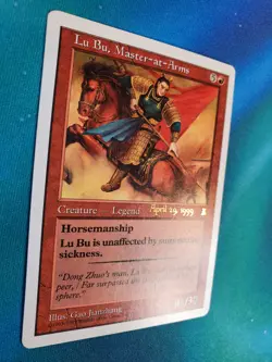 Lu Bu, Master-at-Arms * MTG Portal Three Kingdoms (P3K) * Prerelease Promo - Image 3