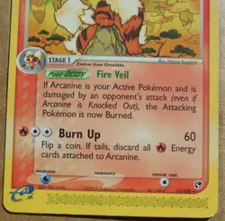 Arcanine 15/100 Rare Non-Holo Sandstorm Set Pokemon Card LP - Image 3