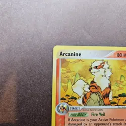 Arcanine 15/100 Pokemon EX Sandstorm Regular Rare Card - LP - Image 2