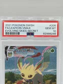 Leafeon VMAX Pokemon Evolving Skies Alternate Alt Art #205 PSA 10 Gem Mint - Image 3