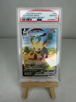2021 POKEMON SWORD & SHIELD EVOLVING SKIES ALT ART LEAFEON VMAX 205 PSA 10 - Image 1