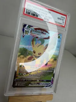 2021 POKEMON SWORD & SHIELD EVOLVING SKIES ALT ART LEAFEON VMAX 205 PSA 10 - Image 2