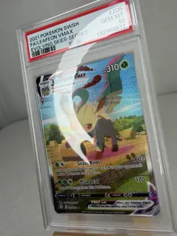 2021 POKEMON SWORD & SHIELD EVOLVING SKIES ALT ART LEAFEON VMAX 205 PSA 10 - Image 3