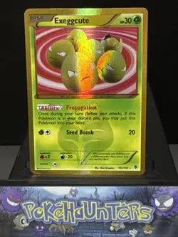 Pokemon Card Exeggcute 102/101 Secret Rare Plasma Blast Black & White Played - Image 1