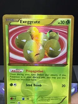 Pokemon Card Exeggcute 102/101 Secret Rare Plasma Blast Black & White Played - Image 2