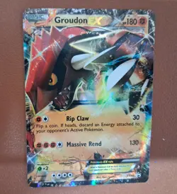 Pokemon Groudon EX Black Star Promo TCG Card XY42 Holo Rare - EX/NM NO PLAY - Image 1