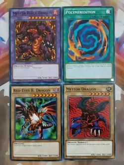 Yugioh Set Meteor Black Dragon Red Eyes Black Dragon Polymerizat **HOT** + Bonus - Image 1