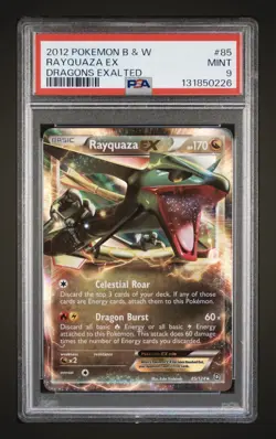 RAYQUAZA EX 85/124 - 2012 XY Dragons Exalted Pokemon Card PSA 9 MINT - - Image 1