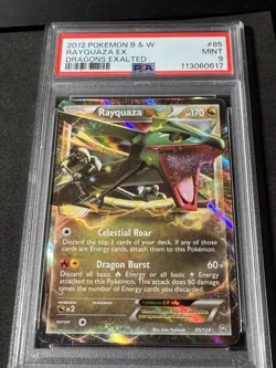 RAYQUAZA EX 85/124 - 2012 XY Dragons Exalted Pokemon Card PSA 9 MINT - - Image 1