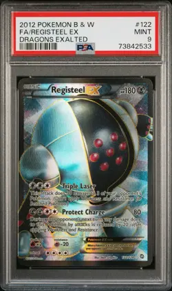 2012 POKEMON DRAGONS EXALTED REGISTEEL EX #122 FULL ART HOLO PSA 9 MINT - Image 1