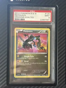 POKEMON DRAGONS EXALTED RAYQUAZA #128 SECRET RARE HOLO PSA 9 MINT #41212910 - Image 1