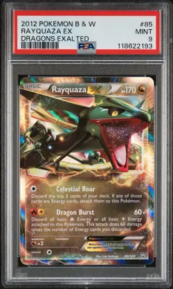 Rayquaza EX 85/124 PSA 9 Mint Holo Dragons Exalted Pokemon Card 🔥🔥 - Image 1