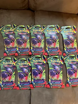 Pokemon TCG Phantasmal Flames Sleeved Booster Pack LOT of 10 - Image 1