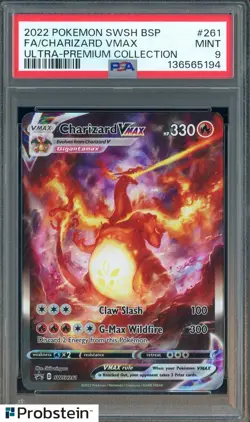 2022 Pokemon BSP SWSH261 SWSH Ultra Premium Collection 261 Charizard Vmax PSA 9 - Image 1