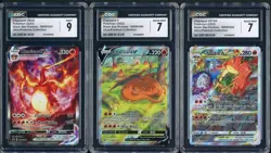 2022 Pokemon BSP SWSH 260 261 262 SWSH Ultra Premium Charizard CGC 7-9 Set of 3 - Image 1