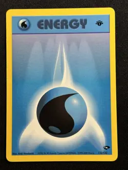 Water Energy 1st Edition Gym Challenge 132/132 LP-NM Pokemon Card - Image 1