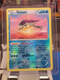Suicune 30/122 Pokemon Card XY Breakpoint Rare Reverse Holo NM - Image 1
